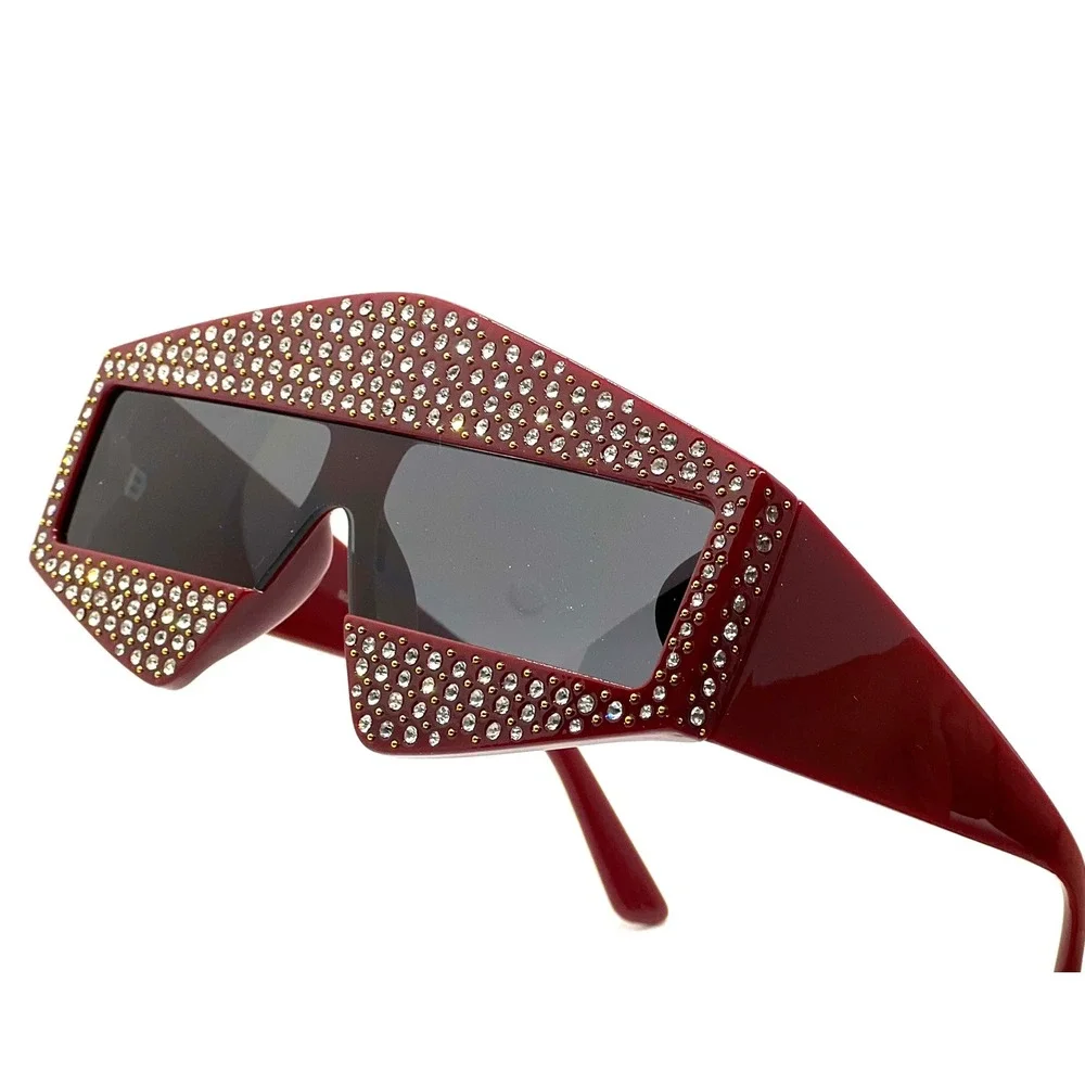 Rhinestone Cat Eye Sunglasses Women‎ Crystal Embellished Designer Gafas Mjeres